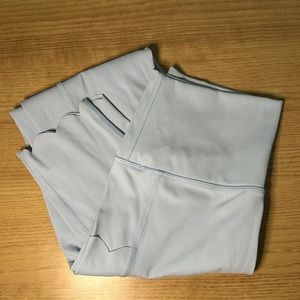 Aerie Offline Light Blue scalloped edge leggings